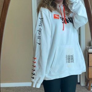 🌩Nike JUST DO IT vintage white hoodie🌩